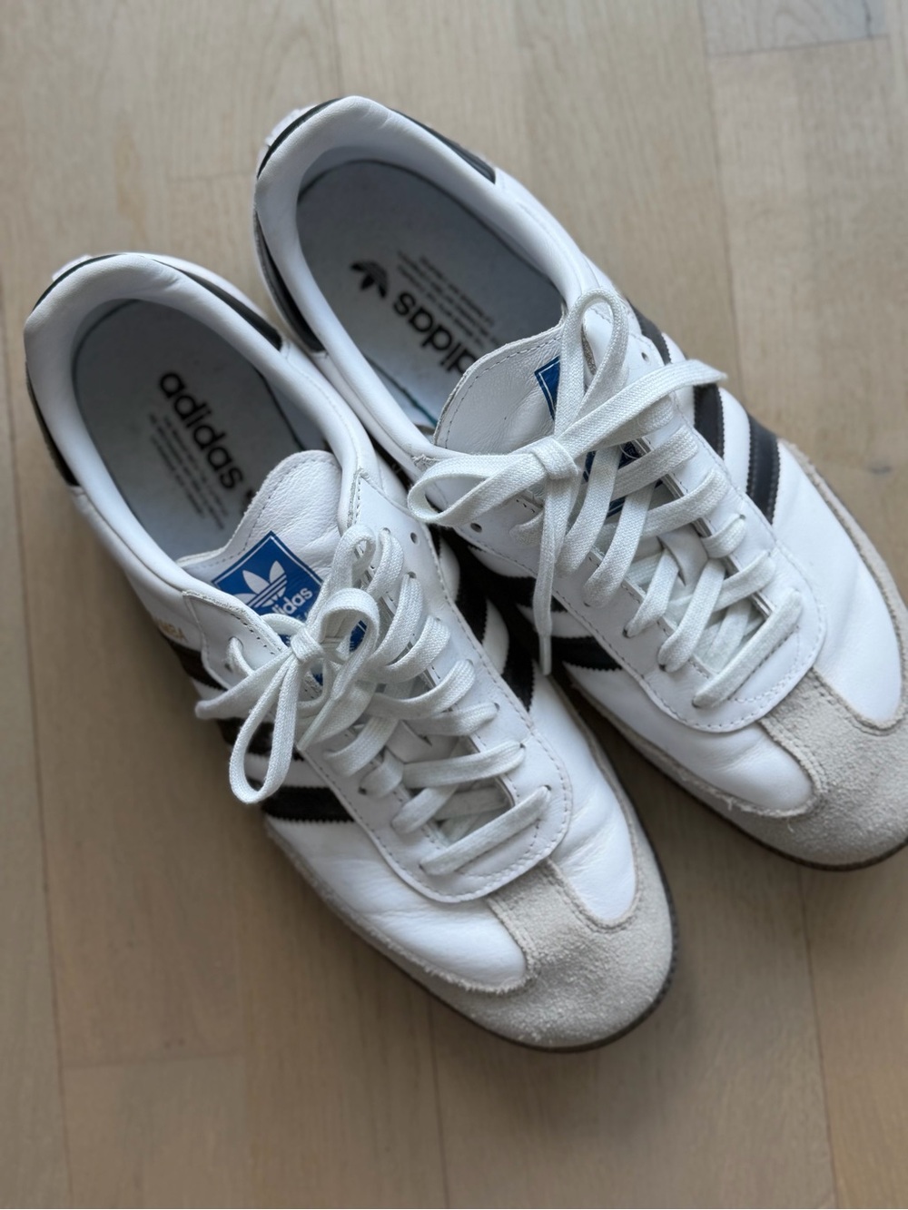 Adidas Samba OG Sneakers in White/Black -  size Men 10.5 (True to size)